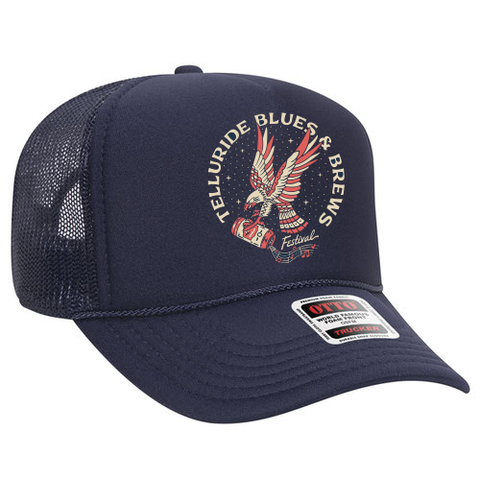 Navy Foam Hat Eagle