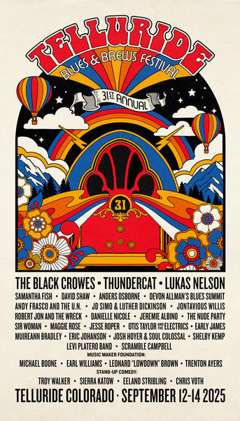 2025 Telluride Blues & Brews Festival Poster