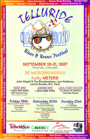 1997 Telluride Blues & Brews Festival Poster