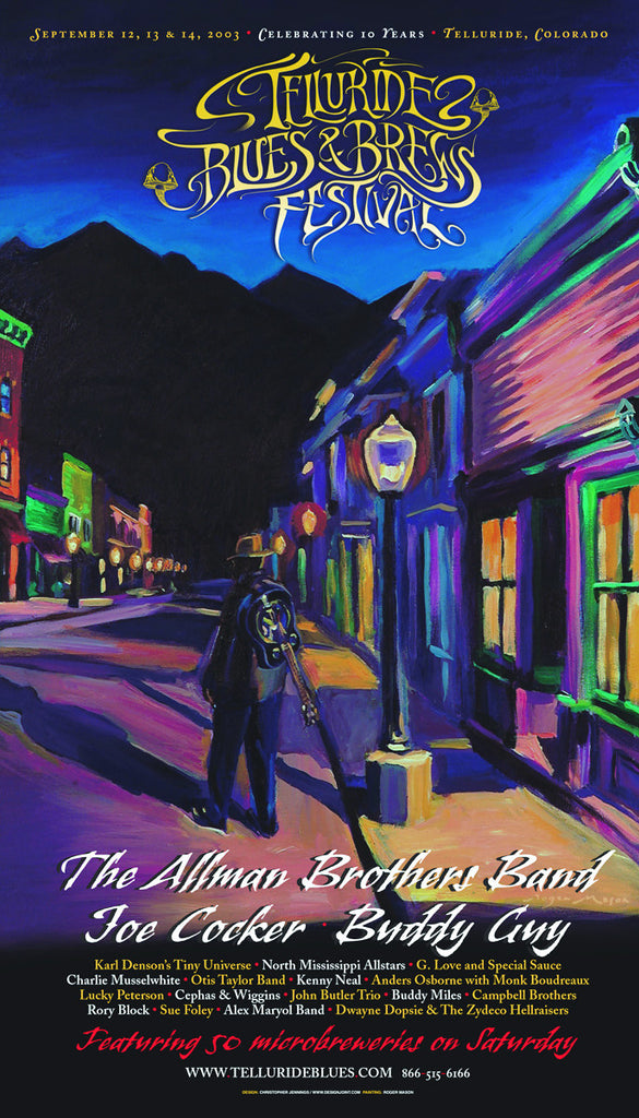 2003 Telluride Blues & Brews Festival Poster