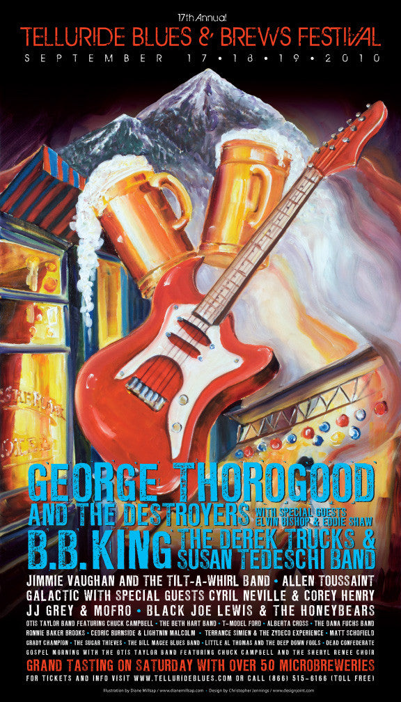 2010 Telluride Blues & Brews Festival Poster