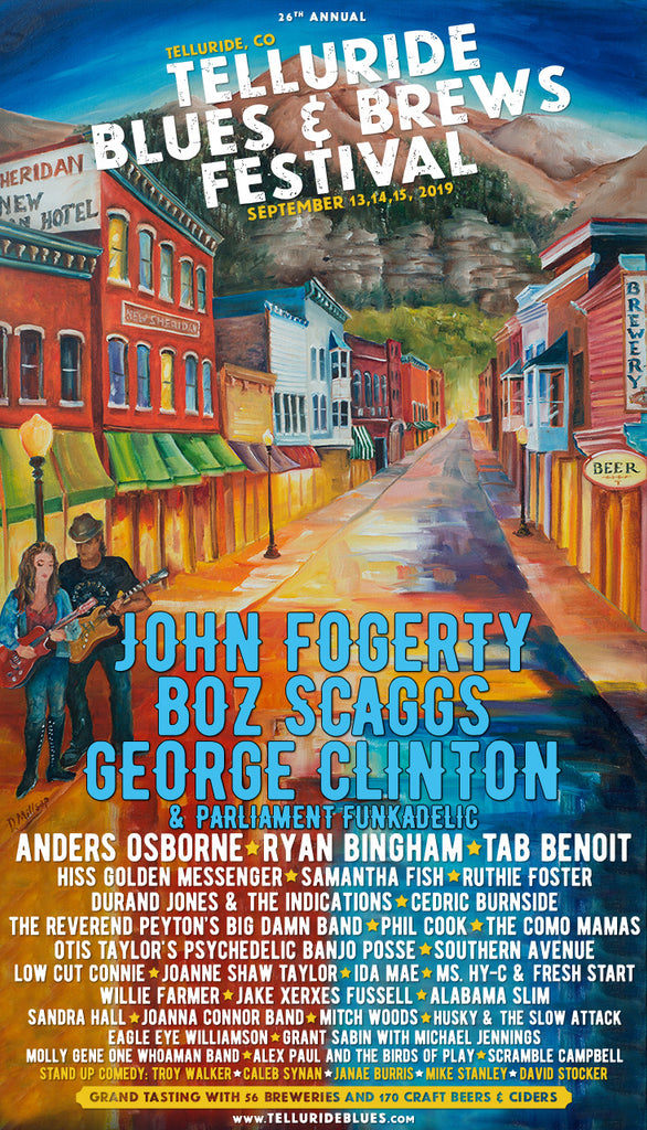 2019 Telluride Blues & Brews Festival Poster
