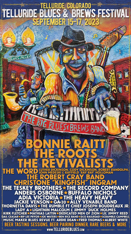 2023 Telluride Blues & Brews Festival Poster