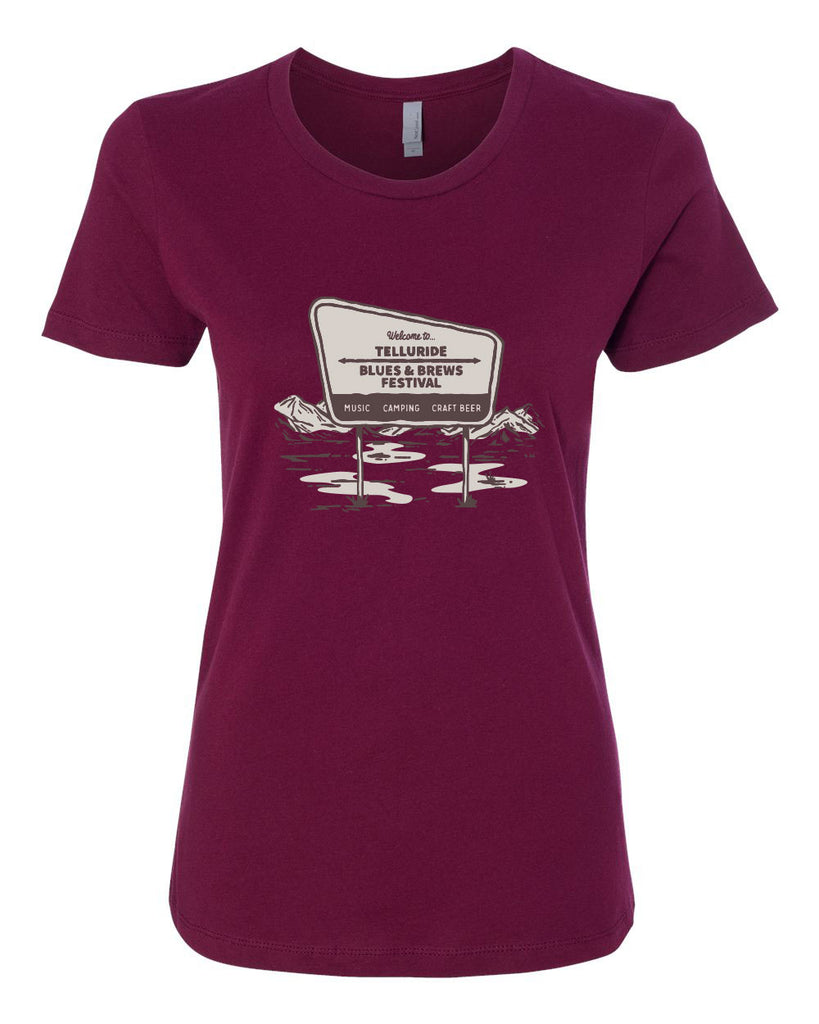 Ladies Maroon Shirt - National Park