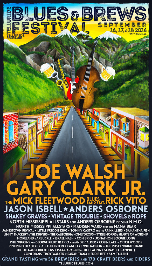2016 Telluride Blues & Brews Festival Poster