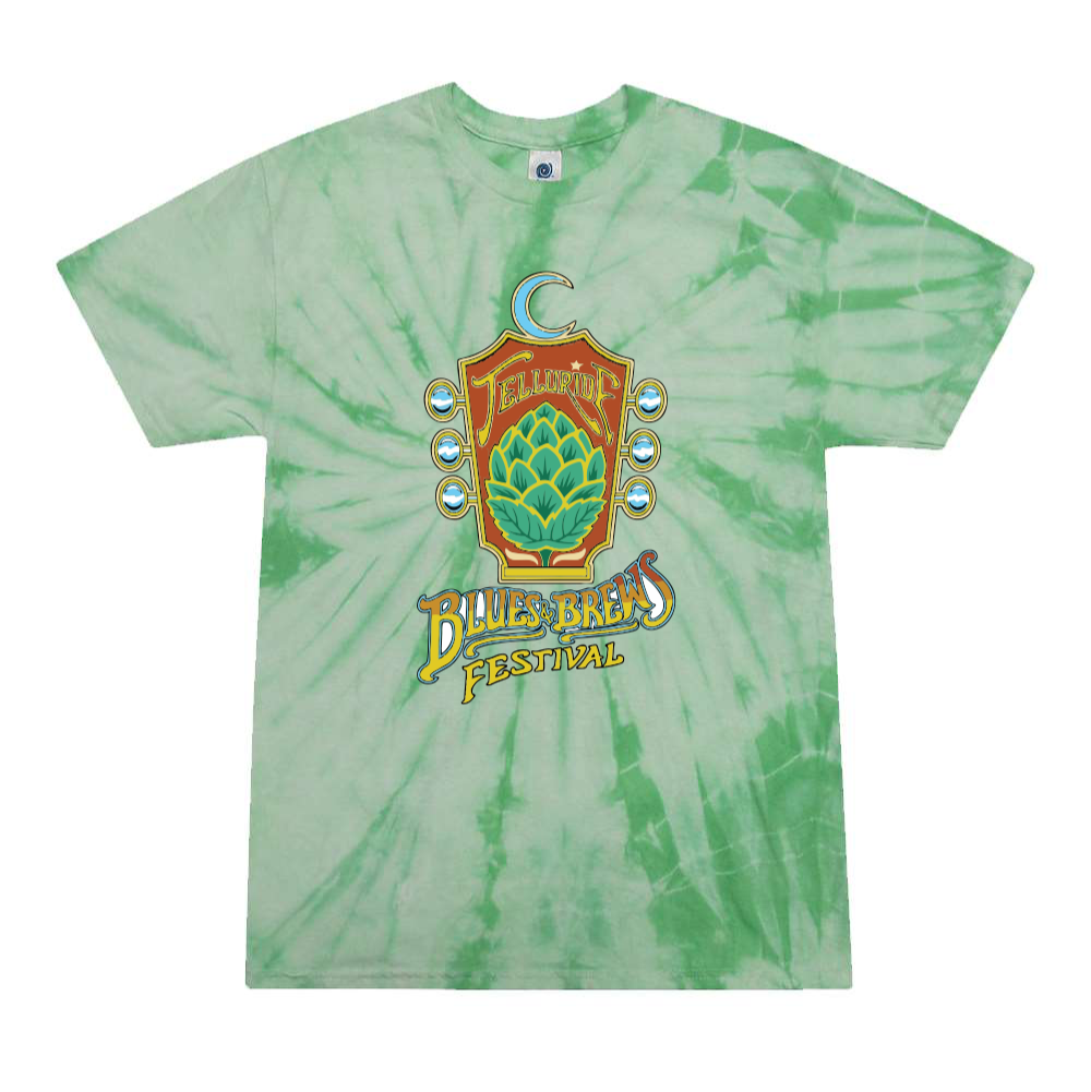 Spider Mint Tie Dye Guitar Shirt