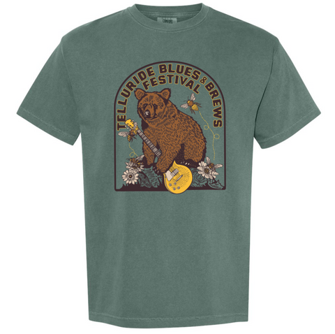 Blue Spruce Bear Guitar Shirt