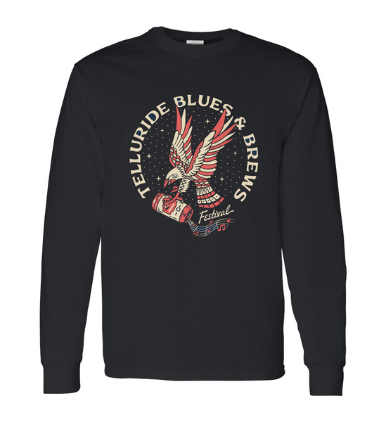 Black Long Sleeve Eagle with Beer Shirt