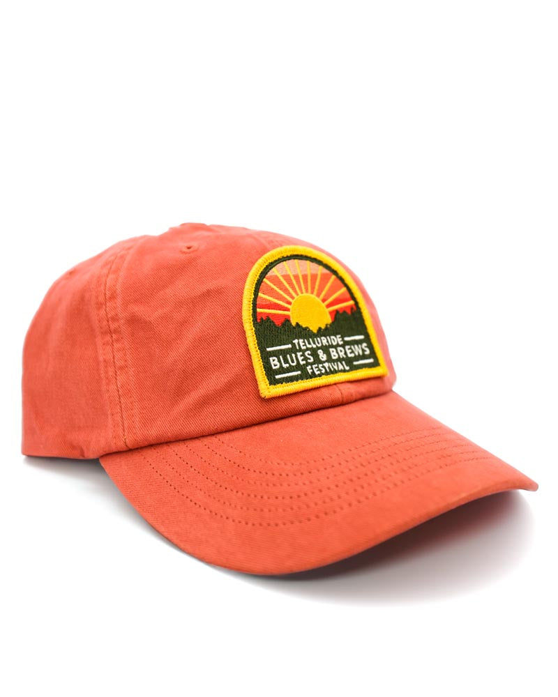 Dyed Rust Dad Hat with Patch