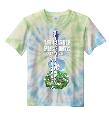 Youth Watercolor Spiral Batik Guitar Shirt