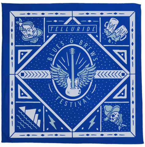 Blue Telluride Blues & Brews Festival Bandana