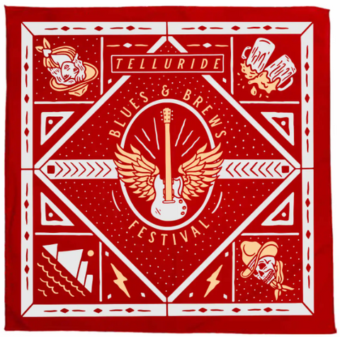 Red Telluride Blues & Brews Festival Bandana