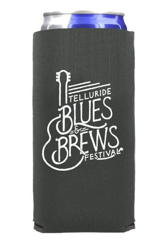 12 oz Slim Koozie Gray