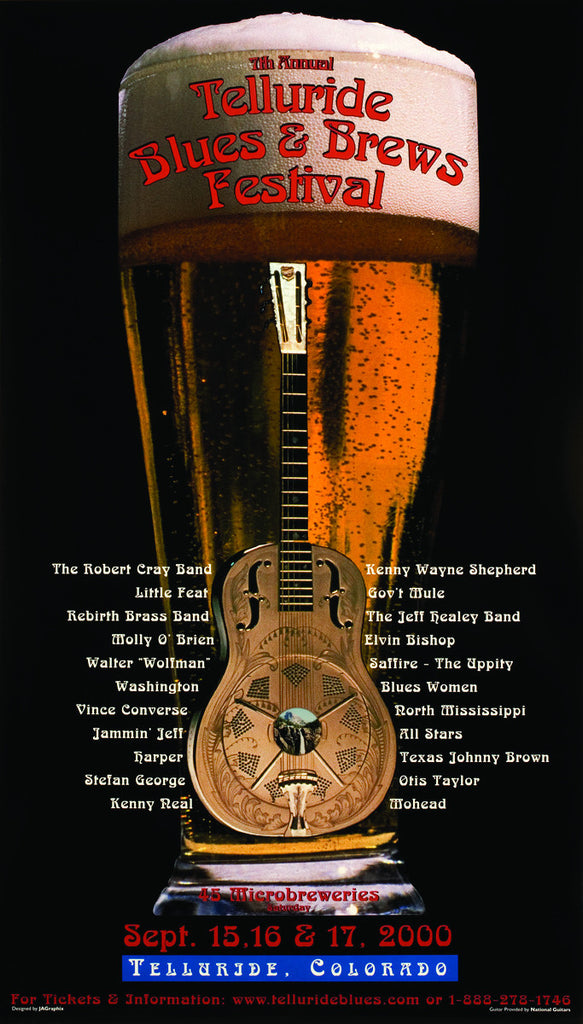 2000 Telluride Blues & Brews Festival Poster