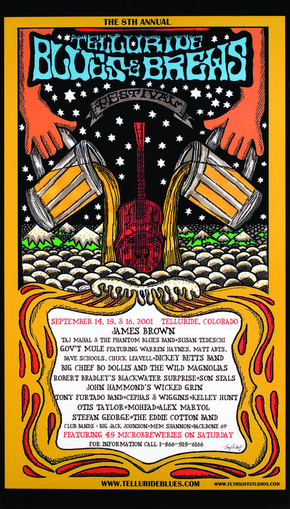 2001 Telluride Blues & Brews Festival Poster
