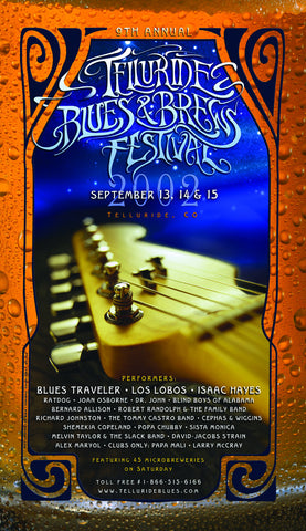 2002 Telluride Blues & Brews Festival Poster