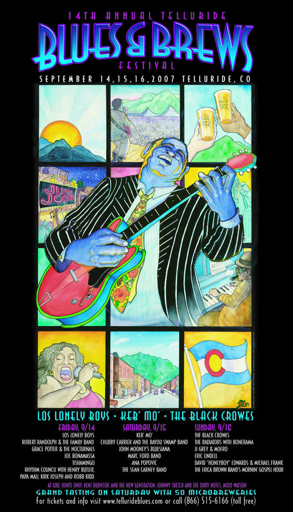 2007 Telluride Blues & Brews Festival Poster