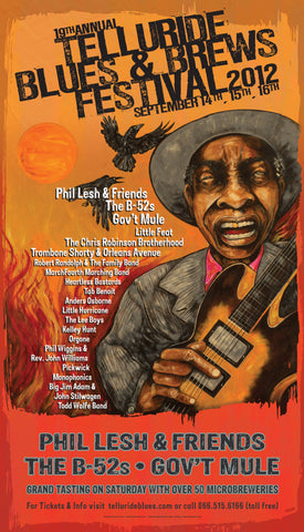 2012 Telluride Blues & Brews Festival Poster
