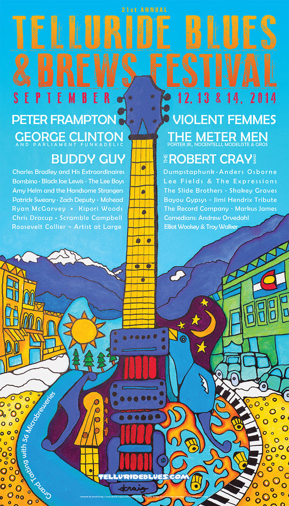 2014 Telluride Blues & Brews Festival Poster