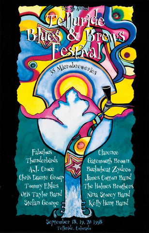 1998 Telluride Blues & Brews Festival Poster